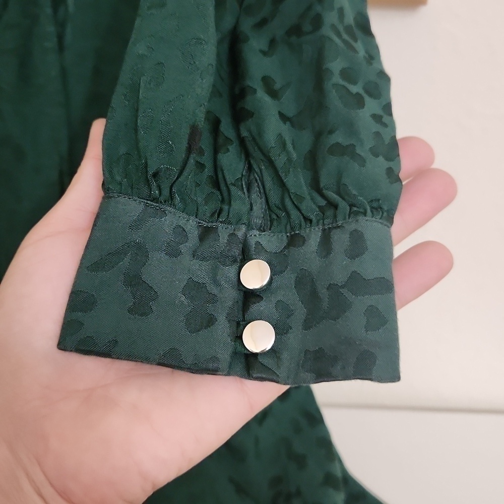 Leopard print Green Girls Dress Party Wedding Christmas Xl - Picture 8 of 12